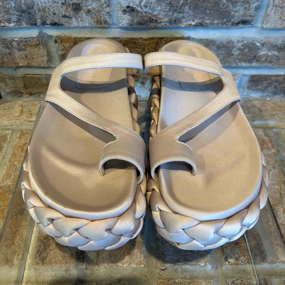Paloma Barcelo Deise Satin Braided Platform Sandals - Picture 3 of 6